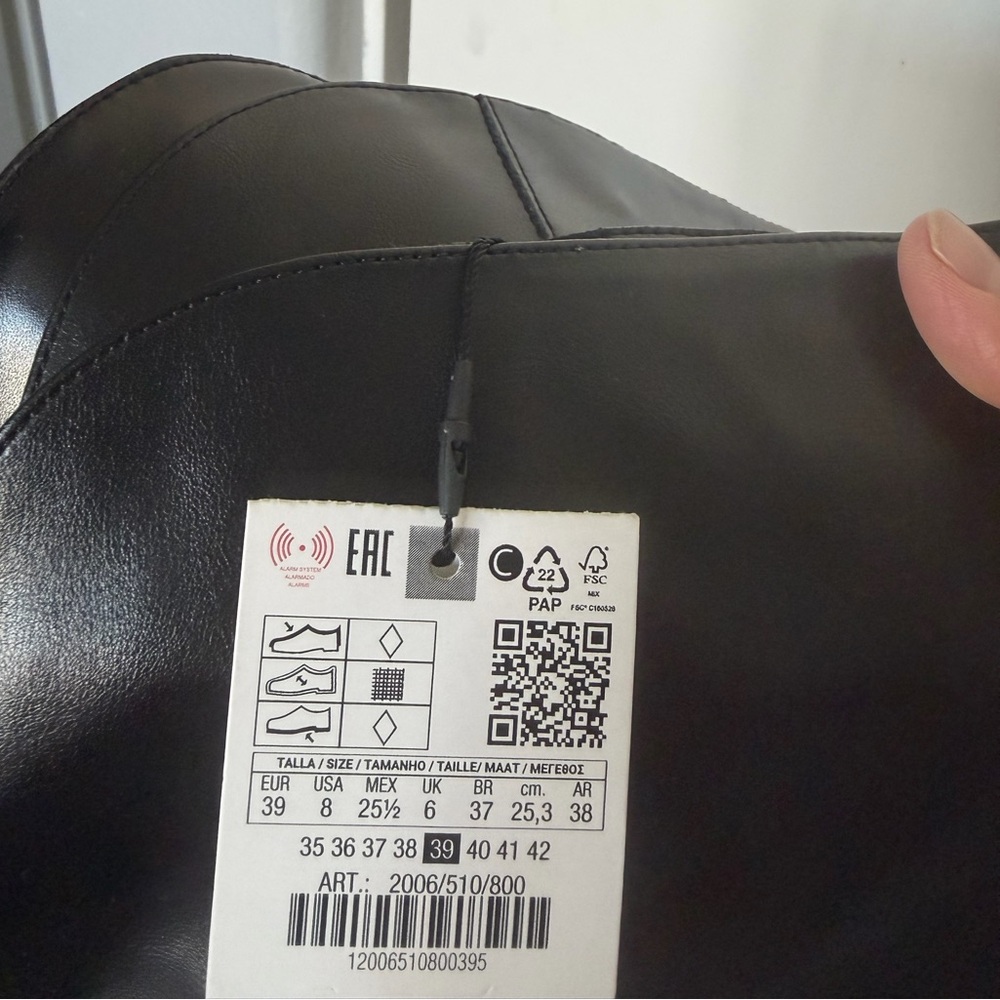 ZARA NWT! XL OVER‎ THE KNEE HEELED BOOTS - Picture 8 of 8